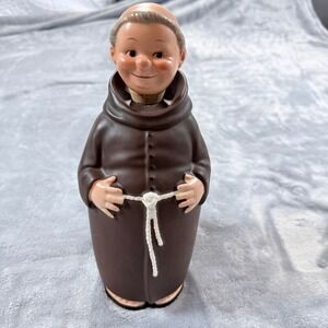 Vintage Monk Figurine Cork Stopper Wine Bottle Holder Ceramic Goebel‎ Germany